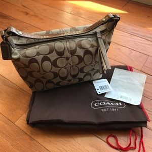 Authentic Coach Signature Top Handle Pouch Purse